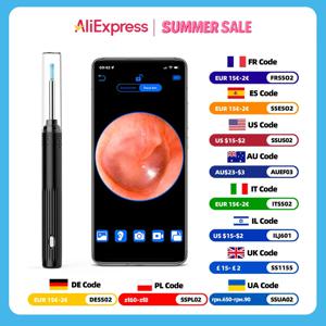 KERUI 스마트 귀 왁스 제거 귀 클리너, 귀 청소 도구 포함, 5MP HD 카메라 라이트 귀 왁스 제거 키트, 내시경 검이경