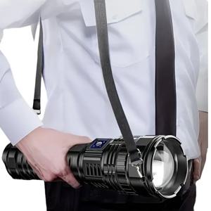 1000W 내장 배터리 플래시 라이트 비상 스포트라이트 9km 990000000LM 가장 강력한 Led 손전등 전술 토치 15000mah