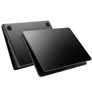 Macbook Pro 용 Eoocoo 케이스 14 인치 2025 2024-2021 M4 M3 M2 M1 Pro 칩 공간 검정색 플라스틱 지문 방지 Macbook 커버