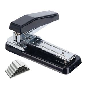 M&G 데스크탑 스테이플러 휴대용 스테이플러, 25매 용량, 360도 회전 디자인, 두 가지 바인딩 모드 검정/흰색/파란색/녹색/분홍색