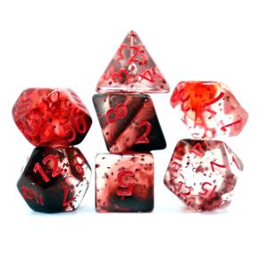 7pcs 세트 크리스탈 스타일 DND 주사위 세트 다면체 테이블 게임 주사위 롤 플레잉 RPG 주사위