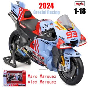 마이스토 1:18 2024 그레시니 레이싱 모토포드 # 93 마르크 마르케스 # 73 Alex Marquez 주조 합금 오토바이 모델 컬렉션 선물 장난감