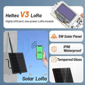 D5L H1 메쉬스타틱 메쉬 LoRa 노드 리피터 5W 태양광 키트 3.7v 출력 (Heltec ESP32 V3 Lora 모듈 IoT 장치 내장)