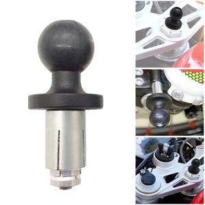 알루미늄 베이스 고무 오토바이 자전거 마운트 Gopro 볼 마운트 어댑터용 RAM 마운트용 볼 헤드가 있는 블랙 포크 스템 베이스