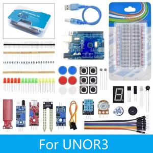 400개 타이포인트 브레드보드 DIY 프로젝트 스타터 키트 (아두이노 UNO R3용) 전자 DIY 키트 전자 부품 세트 (박스 포함)