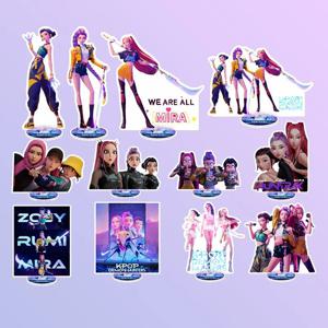 악마 헌터 Kpop 스탠딩 플레이트 애니메이션 피규어 Huntrix 아크릴 모델 스탠드 데스크탑 장식 장식품 다채로운 수집 선물