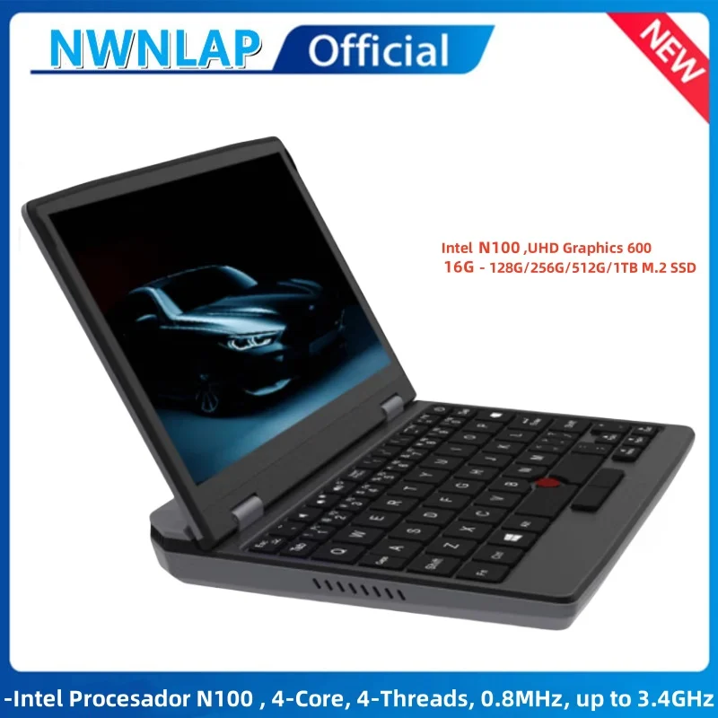 슬림 노트북 인텔 N100 CPU UHD 600 그래픽 16GB -128G/256G/512G/1TB SSD 7 인치 터치 스크린 미니 PC 컴퓨터 Netbook