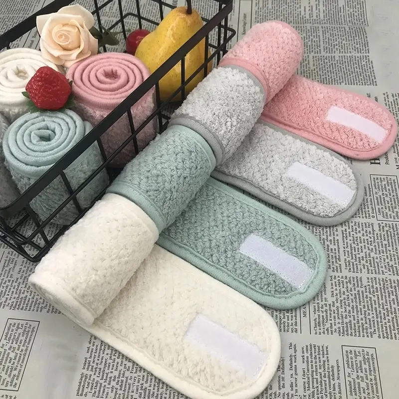 조절 가능한 와이드 헤어밴드 미끄럼 방지 요가 스파 목욕 샤워 메이크업 워시 페이스 화장품 머리띠, 여성 메이크업 액세서리