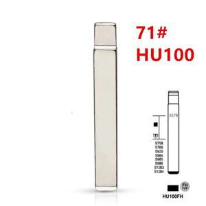 10개 71 #   HU100 HU100FH 금속 Uncut 빈 플립 원격 키 블레이드 Opel, Chevrolet, Buick for keydiy KD xhorse VVDI JMD
