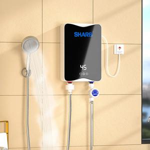 5500W 인스턴트 탱크리스 전기 온수기 욕실 주방 인스턴트 난방 탭 LCD 디스플레이가있는 수요 온수기