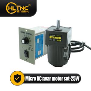 25W 마이크로 AC 모터 110v 220v 단상 비동기 모터 기어 모터 10mm 모터 샤프트 + 속도 컨트롤러 5RPM-1350RPM 50/60hz