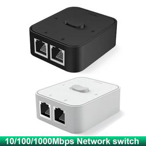 2 포트 기가비트 네트워크 스위치 RJ45 스위치 네트워크 분배기 케이블 익스텐더 1000mbps 선택기 전원 프리 2 웨이 어댑터 커넥터