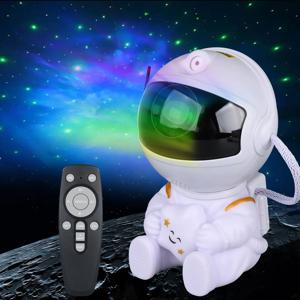 우주 비행사 갤럭시 프로젝터 야간 조명 별이 빛나는 하늘 스타 USB Led 침실 장식 야간 램프 원격 제어 어린이 생일 선물