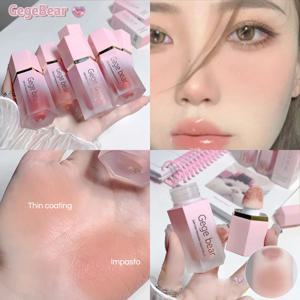 Gege Bear 리퀴드 블러쉬 크림 6가지 색상 부드러운 벨벳 매트 핑크 블러셔 내추럴 번지기 쉬움