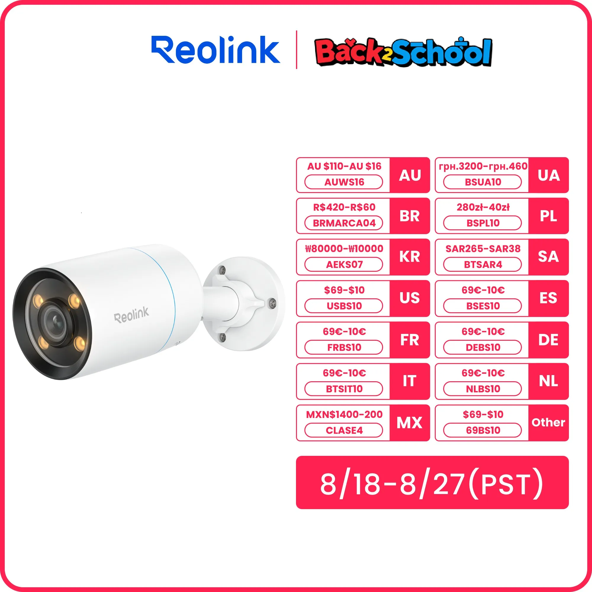 Reolink ColorX 4K PoE 실외 보안 카메라, 트루 컬러 나이트 비전 HDR 기술 8MP 스마트 AI 감지 양방향 오디오 IP 카메라