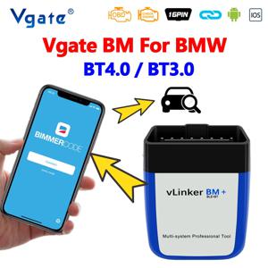 Vgate vLinker BM + BM BMW V2.2 OBD2 자동차 진단 도구, 블루투스 4.0 자동 스캐너, Bimmercode 안드로이드 iOS pk ELM327 V1.5