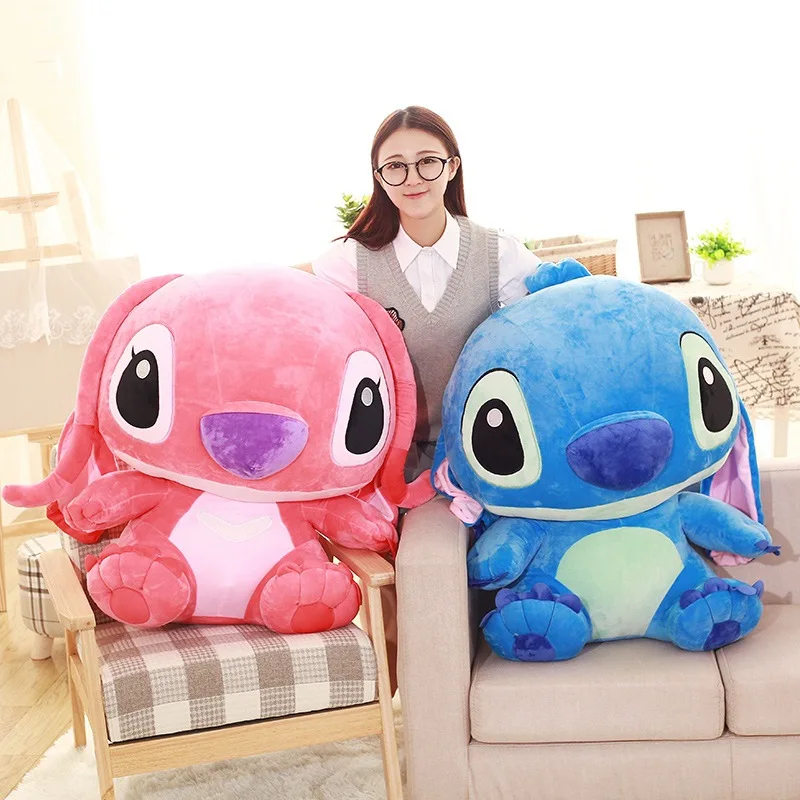 35-65cm 디즈니 Aoger 릴로 & 스티치 인형 봉제 인형 에디션 스티치 로즈 인형 크리 에이 티브 카와이 베개 장난감 소녀를위한 생일 선물