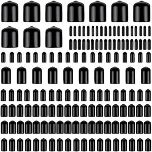 다양한 크기의 고무 엔드 캡, 유연한 나사 보호대 캡, 라운드 비닐 볼트 나사 커버 캡, 9 가지 크기, 160 개