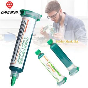 1-5pcs 10CC UV 경화 솔더 마스크 잉크 저항 붙여 넣기 PCB BGA 회로 기판 용 녹색 오일 보호 페인트 전자 수리 도구