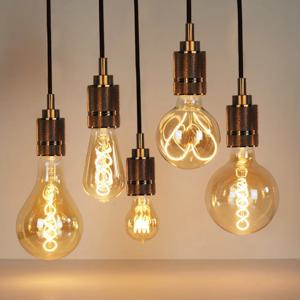 LED 에디슨 필라멘트 전구 황금 예술 조명 ST64 G80 G95 G125 디밍이 가능한 E27 4W 8W 2700K 360도 에너지 램프 led 조명