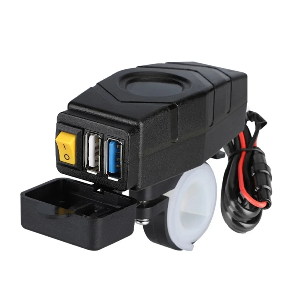 전기 자전거 핸들바 USB 충전기, 고속 충전기 어댑터 (적색 조명), C1FB 20-80V, 24V, 36V, 48V, 60V, QC3.0
