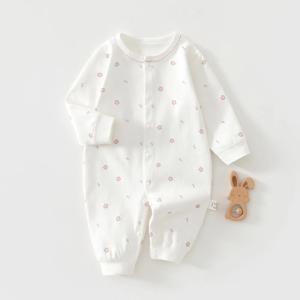 AYNIGIELL 아기 옷 봄 가을 순수 코튼 속옷 신생아 Onesie Romper 긴 소매 Loungewear 복장 바디 슈트