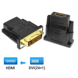 PC HDTV 프로젝터용 DVI-HDMI 어댑터, DVI 24 + 1-HDMI 호환 도금 플러그, DVI 수-HDMI 호환 비디오 컨버터