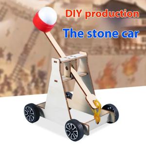 어린이 퍼즐 조립 투석기 모델 장난감 Diy 창조적 인 과학 실험 손으로 만든 소품 부모-자식 대화 형 게임