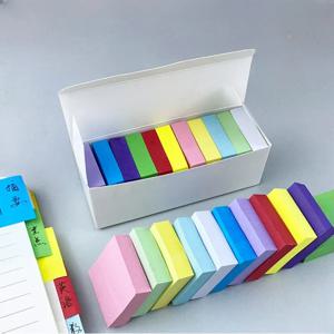 11 Pcs 형광 색상 스티커 메모 게시 됨 노트 패드 스티커 플래너 스티커 메모장 메모 패드 학교 사무용품