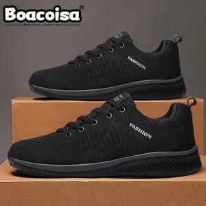 야외 운동화 남성 워킹 니트 테니스 캐주얼 통기성 스포츠 러닝 운동 체육관 여성용 신발 Size38-47
