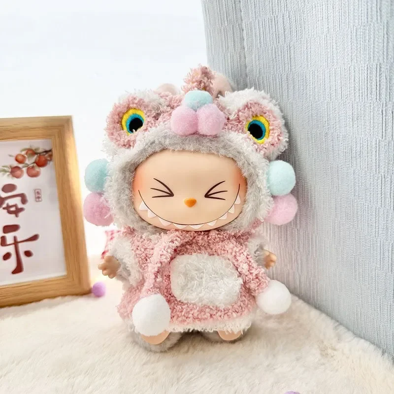 Labubu 플러시 의류를위한 귀여운 만화 토끼 복장 패션 귀여운 원숭이 마카롱 Labbubu 액세서리를위한 한국 스타일 옷