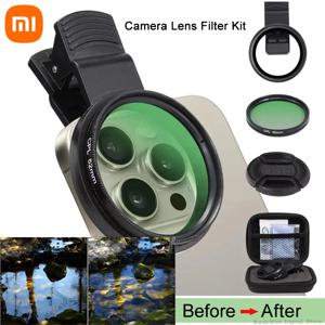 Xiaomi 52mm 클립 온 CPL 전화 카메라 렌즈 필터 키트 iPhone Android 모든 스마트 폰과 호환되는 원형 편광 필터