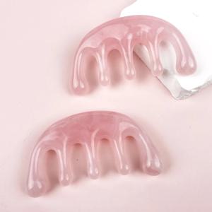 1pc 다섯 치아 자오선 마사지 특수 헤어 마사지 자오선 도구 휴대용 실용적인 머리 마사지 빗 홈