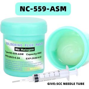 페이스트 100% 오리지널 NC-559-100g 납땜 용 ASM 플럭스 100g 무 세척 납땜 플럭스 팁 리프레셔 납땜 Pcb 수리 용접