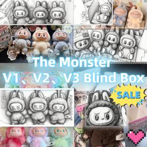 Kawaii 애니메이션 피규어 몬스터 시리즈 블라인드 박스 비닐 봉제 인형 펜던트 키 체인 Collectible Surprise Box 생일 선물