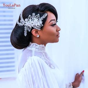 YouLaPan HP254 웨딩 헤어 액세서리 신부 섬세한 와이어 머리띠 여성 헤드 피스 신부 수제 크리스탈 헤어 액세서리