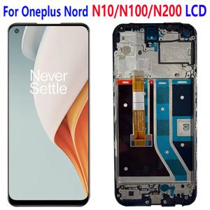 OnePlus Nord N10 5G LCD 디스플레이 스크린 터치 패널, 프레임 디지타이저 교체, One Plus Nord N100 1 + N200 LCD, 6.49 인치
