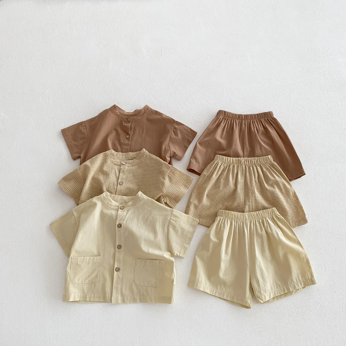MILANCEL Chidren 의류 세트 캐주얼 소년 정장 반팔 셔츠와 바지 2 PCs 복장