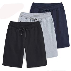 2024 여름 남성 반바지 탄성 Drawstring 반바지 조깅 느슨한 피트니스 통기성 스포츠 5 조각 솔리드 컬러 캐주얼 바지
