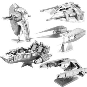 Boba Fett의 우주선 3D 금속 퍼즐 모델 키트 DIY 레이저 컷 퍼즐 어린이를위한 퍼즐 장난감