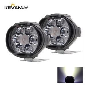 2PCS 작업 조명 6 LED 오토바이 헤드라이트 스팟 라이트 방수 슈퍼 밝은 보조 스쿠터 유니버설 12v Led 바