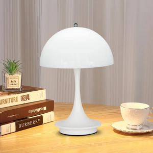 버섯 모양 LED 테이블 램프 휴대용 USB 충전 꽃봉오리 터치 무드등 침실 호텔 바 커피숍 장식용