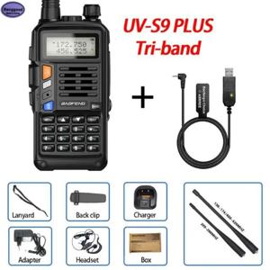 BAOFENG UV-S9 Plus V1 V2 10W 강력한 핸드 헬드 UHF VHF 듀얼 밴드 16KM 장거리 방수 워키 토키 햄 양방향 라디오