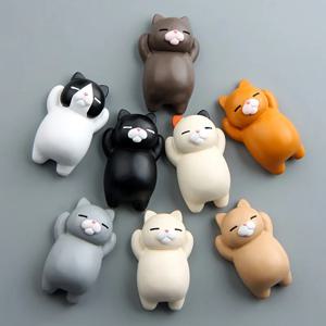 6/8Pcs, 만화 고양이 냉장고 자석, 장식용 냉장고 자석, 주방 및 가정 장식