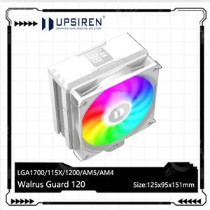 UPSIREN Walrus Assassin 90 4 히트 파이프 단일 타워 공기 냉각기(온도 디스플레이 포함) 9CM ARGB PWM 팬은 LGA1700 AMDAM5를 지원합니다.