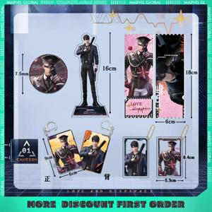 사랑과 Deepspace 게임 주변기기 아크릴 캐릭터 스탠드 옷깃 핀 비드 체인 걸쇠 데스크탑 Collectible 장식품 소녀 선물