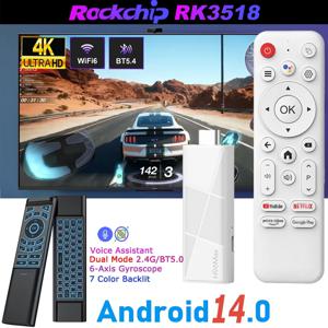 TV 스틱 안드로이드 14.0 RK3518 음성 비서 리모컨 4K 비디오 Wifi6 BT5.4 2GB 16GB 게임 미디어 플레이어 스마트 TV 박스 H96 Max