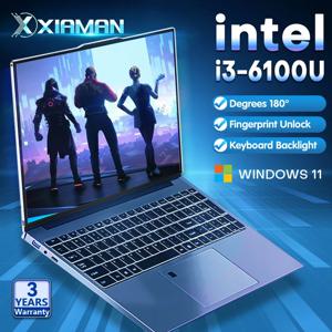 15.6인치 인텔 코어 i3 6100U 노트북 컴퓨터 PC 윈도우 11 프로 16GB DDR4 게이밍 노트북 512GB 1TB SSD 휴대용 노트북 PC 게이머