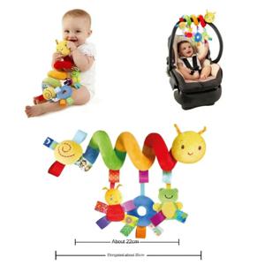아기 유아용 걸이식 딸랑이 장난감, 카시트 장난감, 부드러운 모빌 유모차, 나선형 장난감, 유모차 걸이식 인형, 신생아 선물