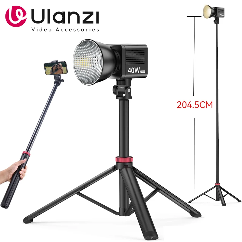 Ulanzi MT-79 2M 휴대용 범용 삼각대 알루미늄 합금 램프 홀더 지원 LT028 채우기 라이트 경량 카메라 액션 카메라
